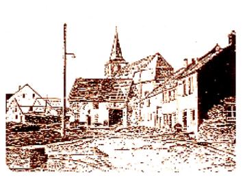centre du village Kerbach avant guerre